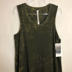 LuluLemon All Yours Maxi Tank Dress Olive Splatter